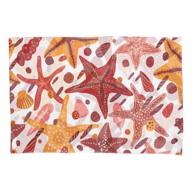 Funda De Cojín Estanques de Starfish: Patrón del Mar Escandinavo (Anverso)