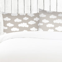 Estética De Las Nubes De Pastel Blanco Y Gris
