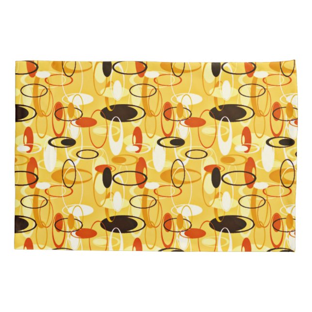 Funda De Cojín Estilo abstracto amarillo y negro moderno (Reverso)