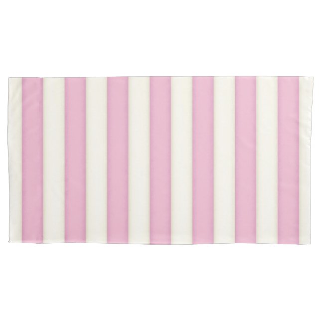 Funda De Cojín Estilo de cabaña de rayas rosadas victorianas (Anverso-izquierdo)