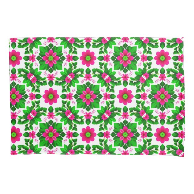 Funda De Cojín 🌸 Estilo de Hogar Acogedor Floral Tropical 🌸 (Anverso)