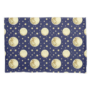 Funda De Cojín 🌙 Estilo de Hogar Acogedor Lunas del Cielo Noctur