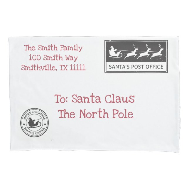 Funda De Cojín Estimado Santa Pillowcase personalizado (Anverso)