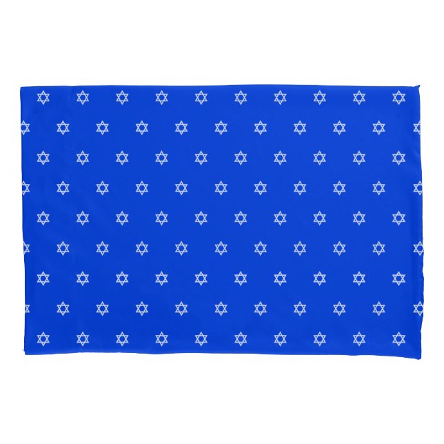 Funda De Cojín Estrella blanca de David Royal Blue (Anverso)