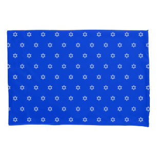 Funda De Cojín Estrella blanca del azul real de David