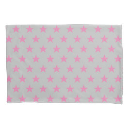 Funda De Cojín Estrella gris y rosa reversible