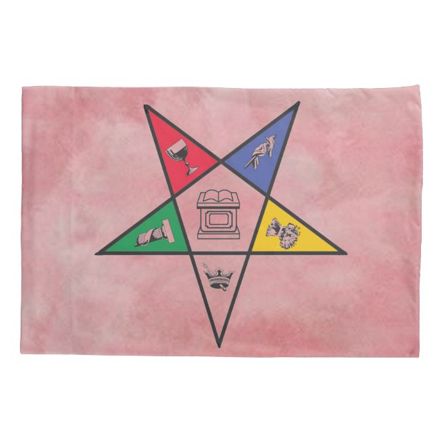 Funda De Cojín Estrella oriental rosa (Reverso)