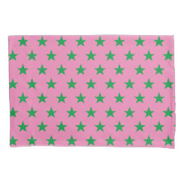 Funda De Cojín Estrella rosa y verde inverosímil