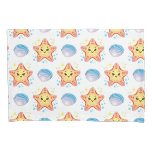 Funda De Cojín Estrellas de mar y conchas adorables