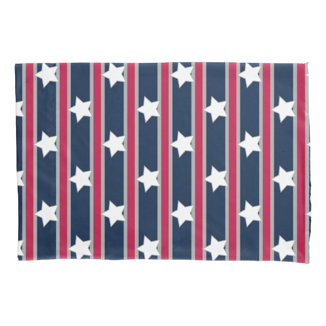 Funda De Cojín Estrellas patrióticas divertidas y divertidas (Anverso)