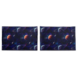 Funda De Cojín Estrellas, planetas, galaxia, tema del espacio ext