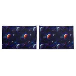 Funda De Cojín Estrellas, planetas, galaxia, tema del espacio ext