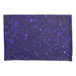 Funda De Cojín Estrellas púrpuras de Bokeh