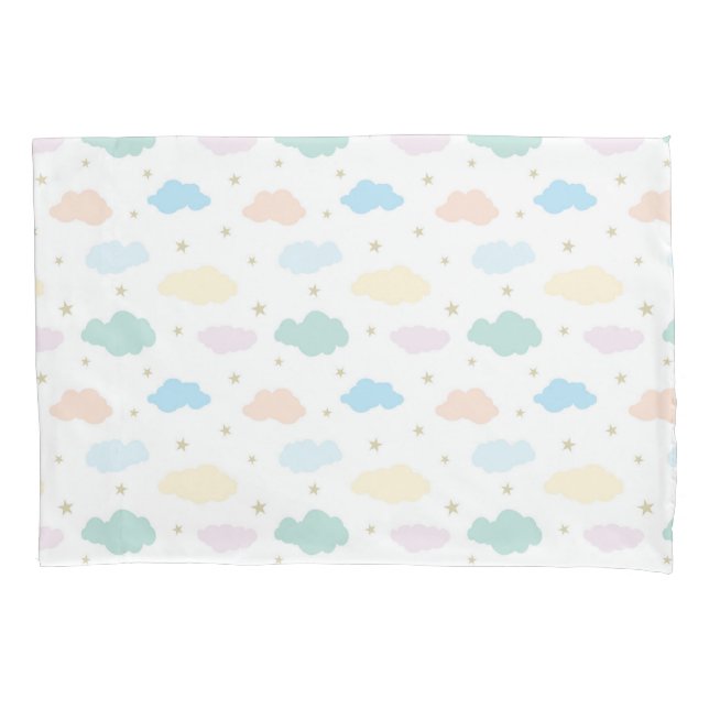 Funda De Cojín Estrellas y nubes pastorales (Anverso-izquierdo)