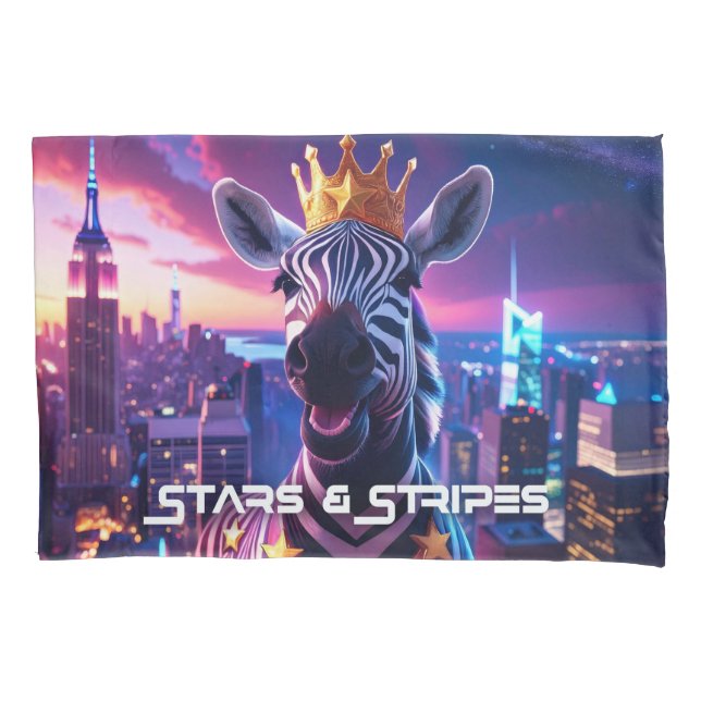 Funda De Cojín Estrellas Y Rayas Zebra Zanzíbar (Anverso-izquierdo)