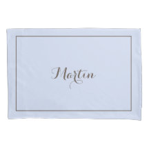 Estuche de almohada personalizada de azul bebé
