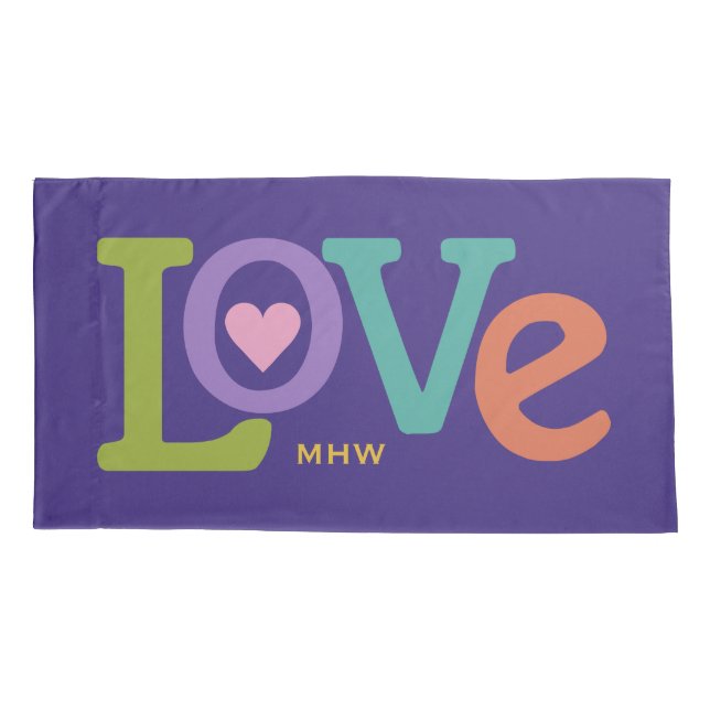 Funda De Cojín Estuches de almohadas de monograma de personalizad (Reverso)