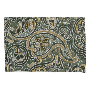 Funda De Cojín Étnica Paisley Oriental, Vintage Seamless.