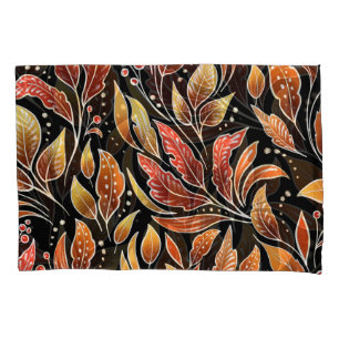 Funda De Cojín Exótico de la Pasionaria: Vintage floral negro
