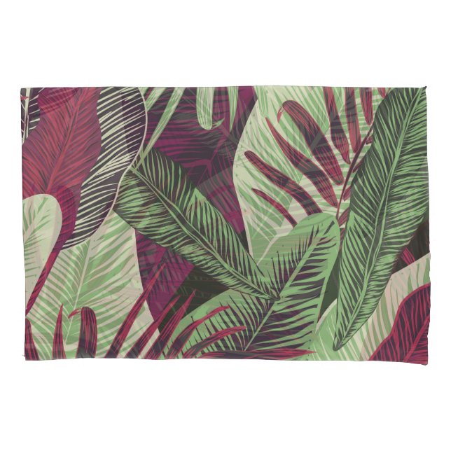 Funda De Cojín Exótico tropical: verde de moda sin problemas (Anverso)