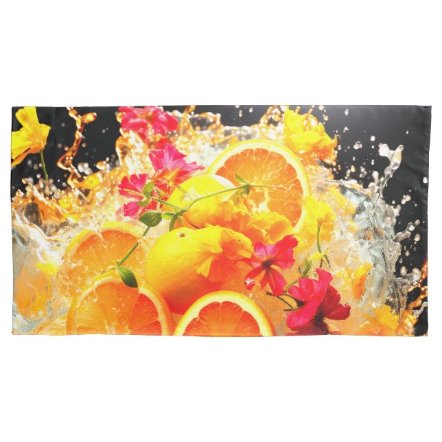 Funda De Cojín Explosión naranja (Anverso)