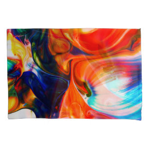 Funda De Cojín Explotación de pinturas de tinta: resumen colorido