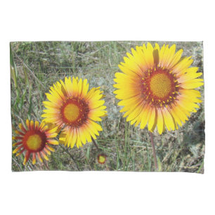 Funda De Cojín F17 Flores silvestres amarillas Gaillardia