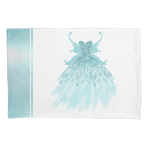 Funda De Cojín Fairy Wing Mint Gown   Luxe Pearl Green Aqua Sheen