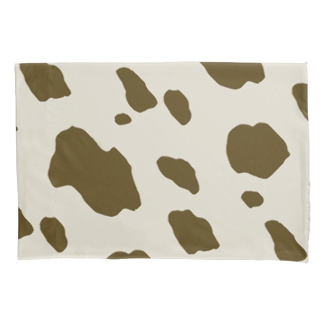 Funda De Cojín Falsos puntos animales de la vaca de Brown de la (Anverso)