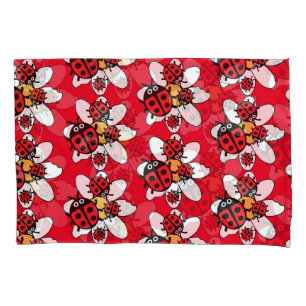 Funda De Cojín familia ladybird y Ladybug