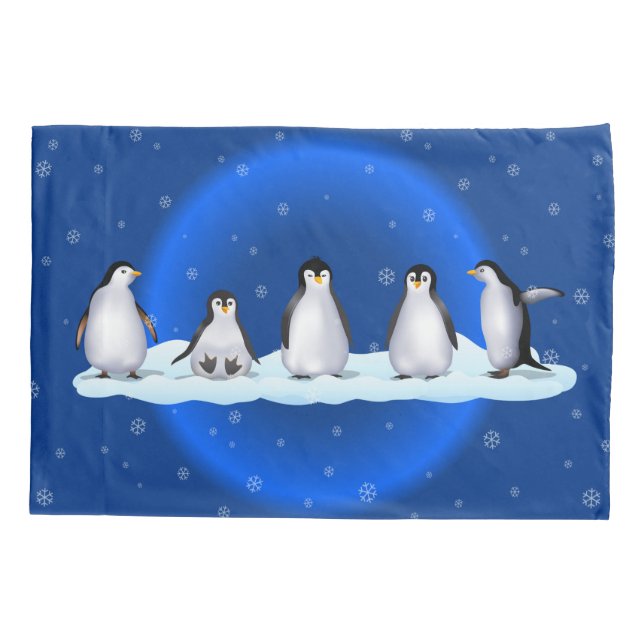 Funda De Cojín Familia Penguin (Reverso)