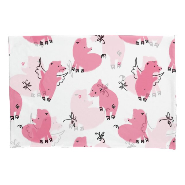 Funda De Cojín Fantasía de lechón: Diseño singularmente original. (Anverso)