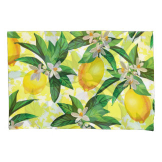 Funda De Cojín Fantasía de limón: Patrón floral creativo