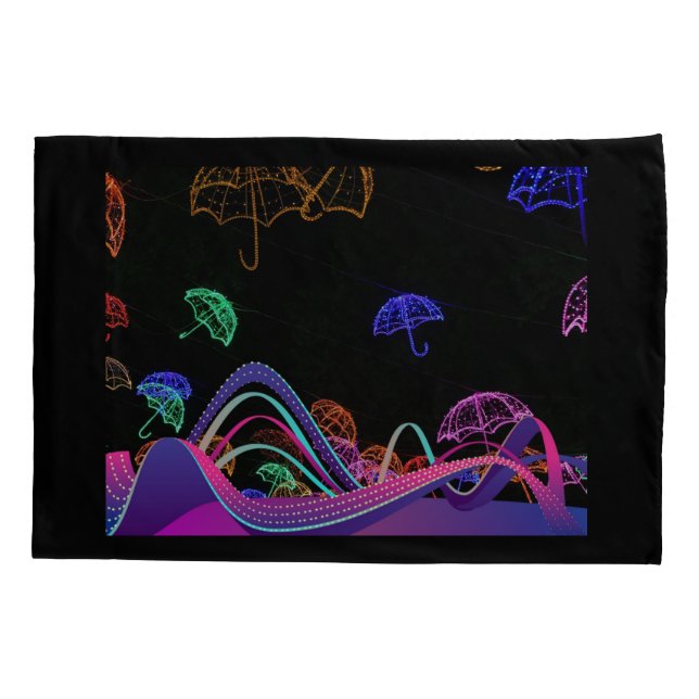 Funda De Cojín Fantasía de los paraguas (Reverso)