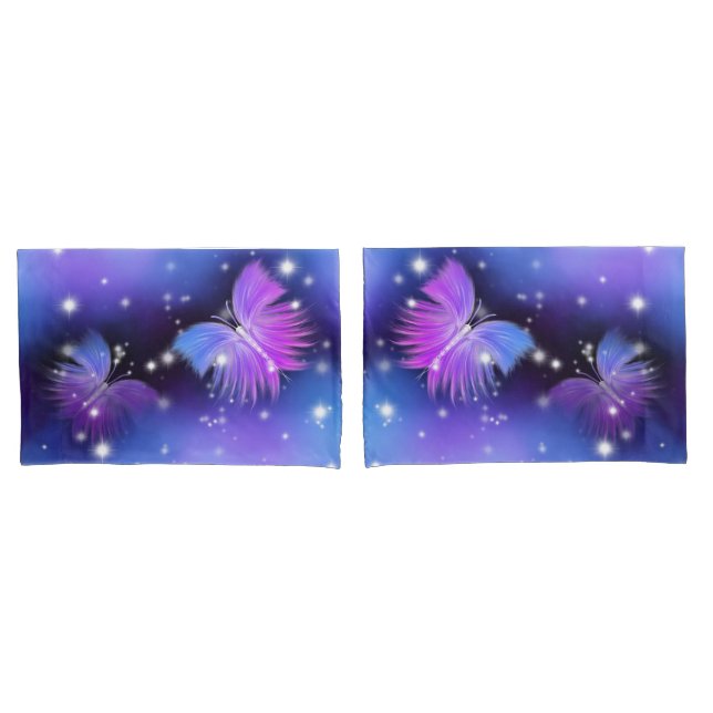 Funda De Cojín Fantasía Espacial Mariposas Cosmógenas (Anverso - Set)