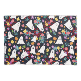 Funda De Cojín Fantasmas y flores