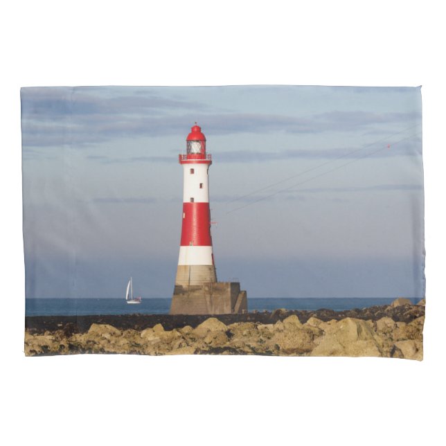 Funda De Cojín Faros | Faro de Beach Head en Inglaterra (Anverso)