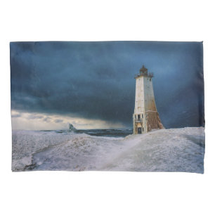 Funda De Cojín Faros   Faro Frankfort Lago Michigan