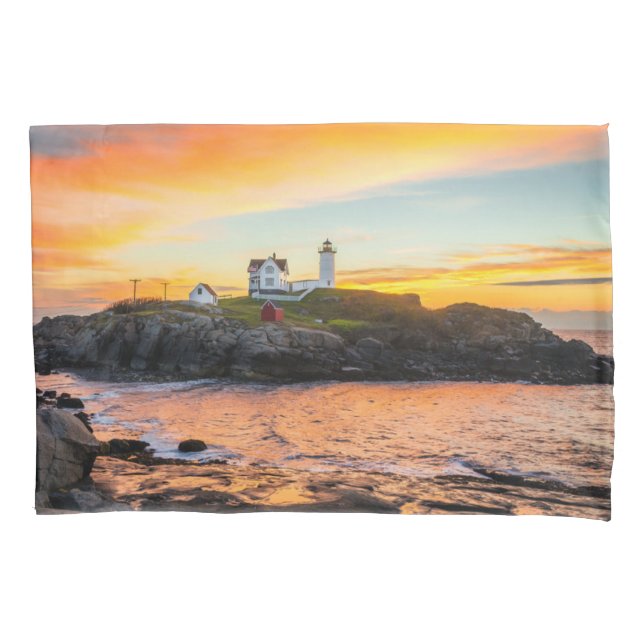 Funda De Cojín Faros | Nubble Lighthouse Maine (Anverso)