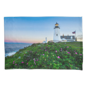 Funda De Cojín Faros Point Lighthouse Bristol Maine