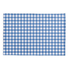Funda De Cojín Faye y Lauren Blue Gingham