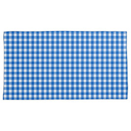 Funda De Cojín Faye y Lauren Blue Gingham