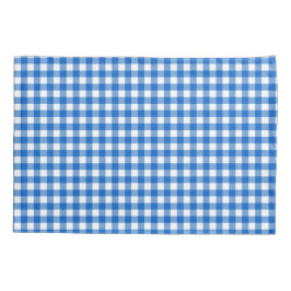 Funda De Cojín Faye y Lauren Blue Gingham