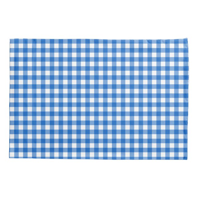 Funda De Cojín Faye y Lauren Blue Gingham (Reverso)