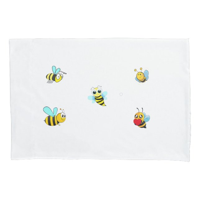 Funda De Cojín Feliz Abeja (Anverso)