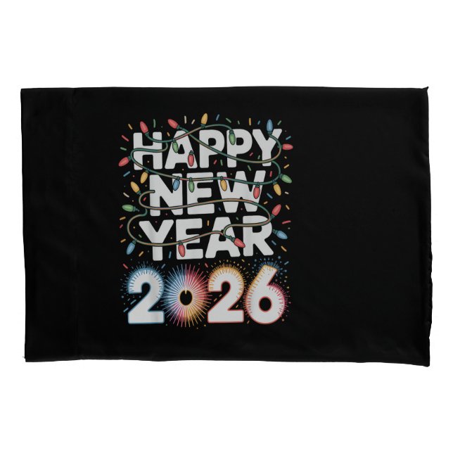 Funda De Cojín Feliz Año Nuevo 2026 (Anverso)