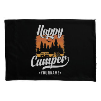Funda De Cojín Feliz Camper Camping Viaje en Caravana