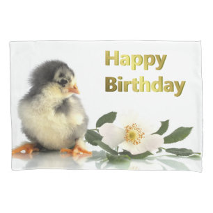 Funda De Cojín feliz cumpleaños bebé de animales