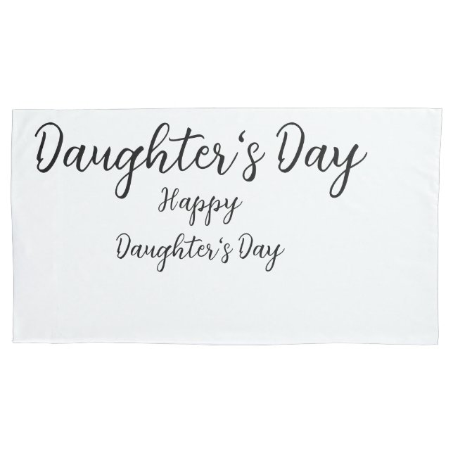 Funda De Cojín Feliz día de las hijas si.ple texto mínimo añadir  (Anverso)