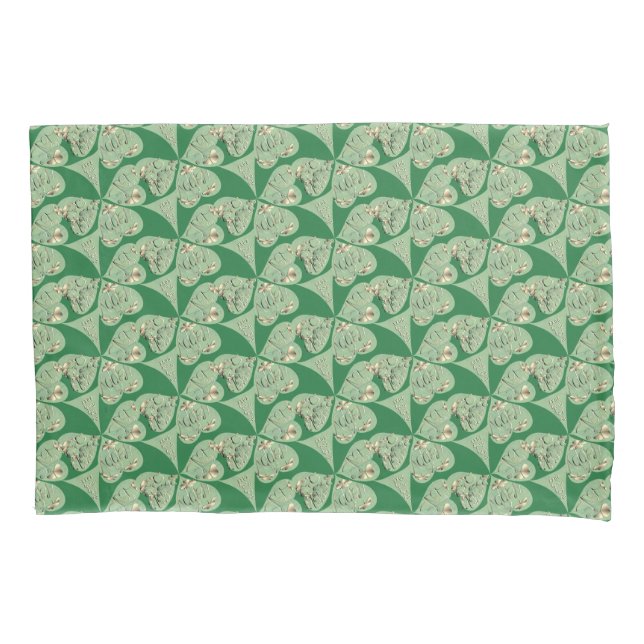 Funda De Cojín "Feliz Día de San Patricio" Shamrock (Anverso)